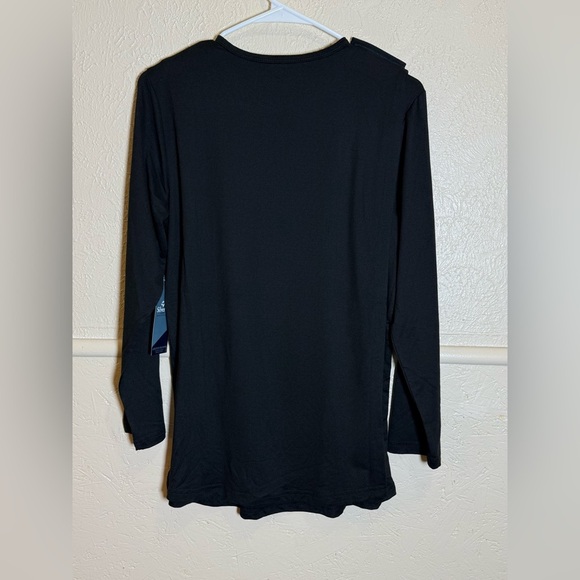 Silverts Black Embellished Long Sleeve Womens Top Assisted Dressing Small NWT - Picture 14 of 16